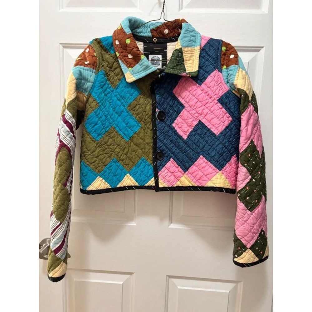 Mabel & Snow OOAK Jacket Upcycled Cotton Quilted New!